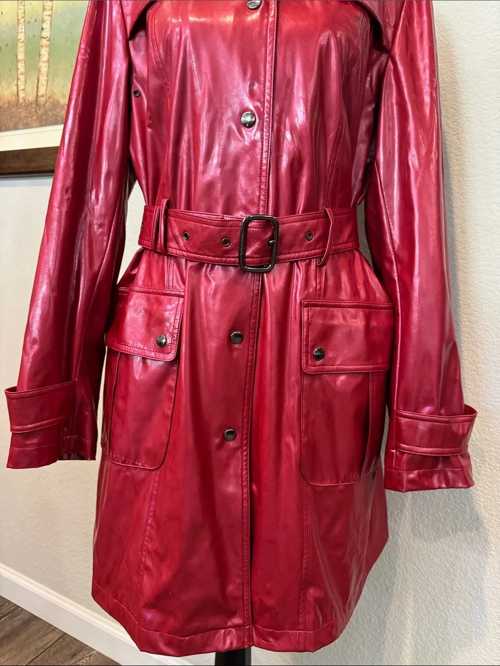Authentic Burberry London Backworth Glossy Trench Coat with Belt - Picture 5 of 17